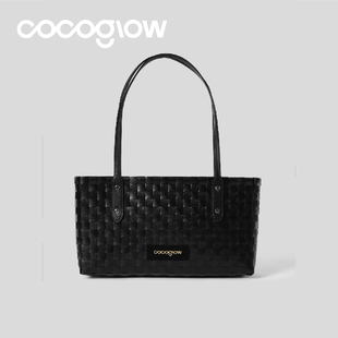 【余承恩同款】cocoglow黑金系列菜篮子泰国小众手工编织包手提包