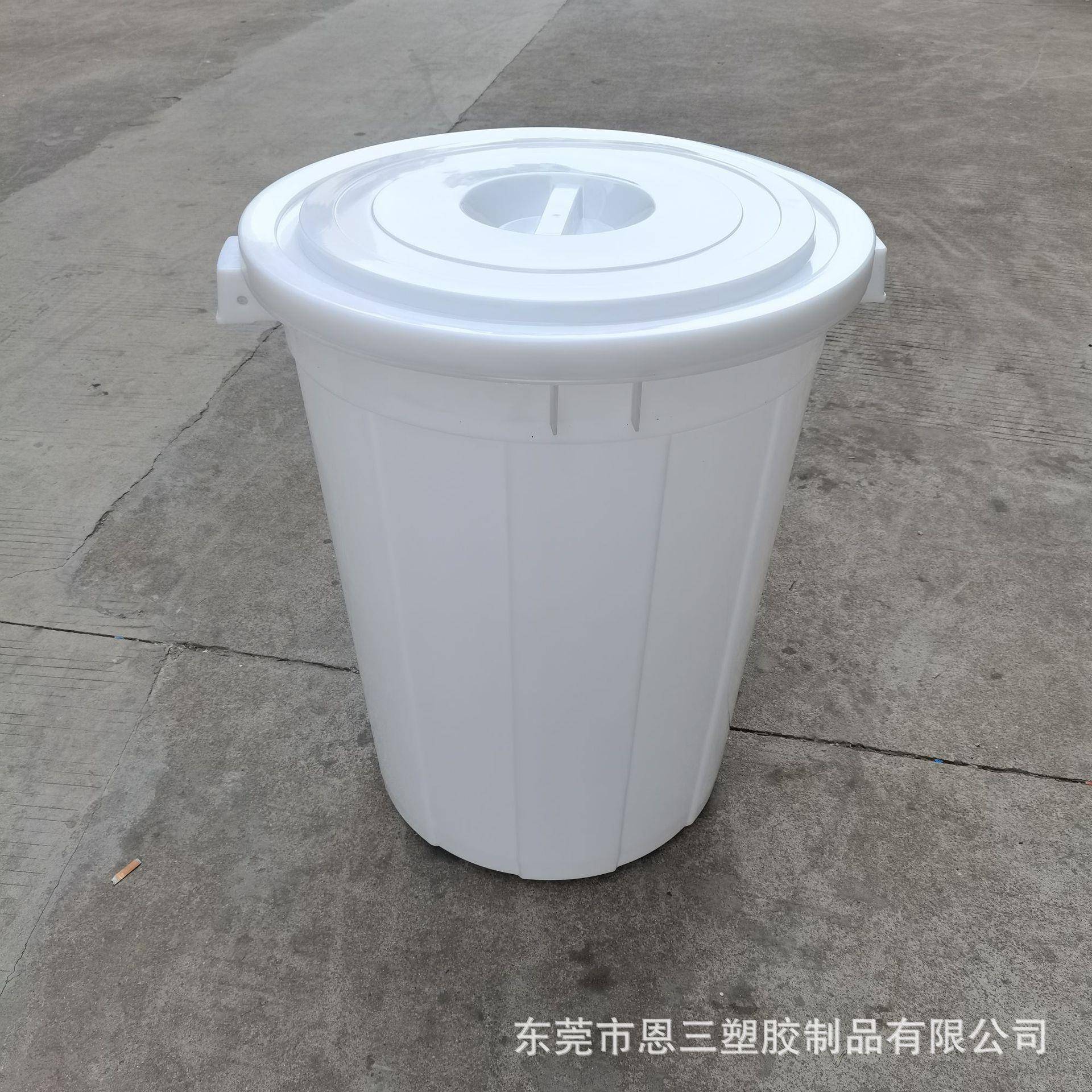 车间厂房化工塑料圆桶大规格圆形储水桶带盖周转运输大白桶