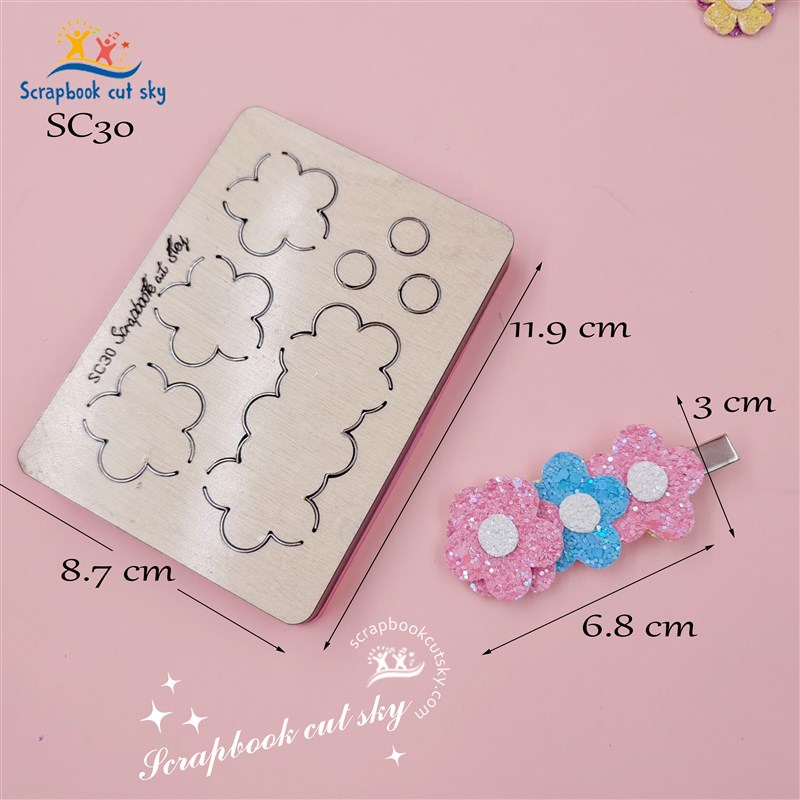 儿童可爱吸引花朵发夹DGIY手工制作切割模具