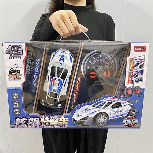 男孩遥控越野车玩具儿童无线遥控警车攀爬车幼儿园培训班送礼礼盒