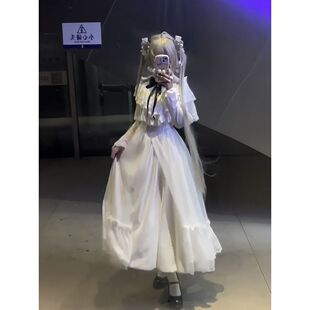 穹妹私设 新款蝴蝶结连衣裙长裙优雅气质lolita2025春夏洛丽塔裙