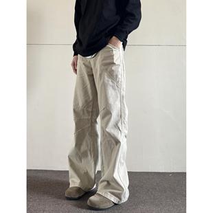 soxiox美式工装牛仔裤男女男生穿搭高级感vibe风cleanfit微喇裤子