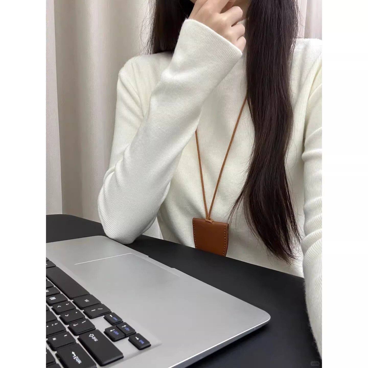 日常轻职感小立领毛衣女秋冬叠穿内搭针织衫显白韩版百搭打底上衣