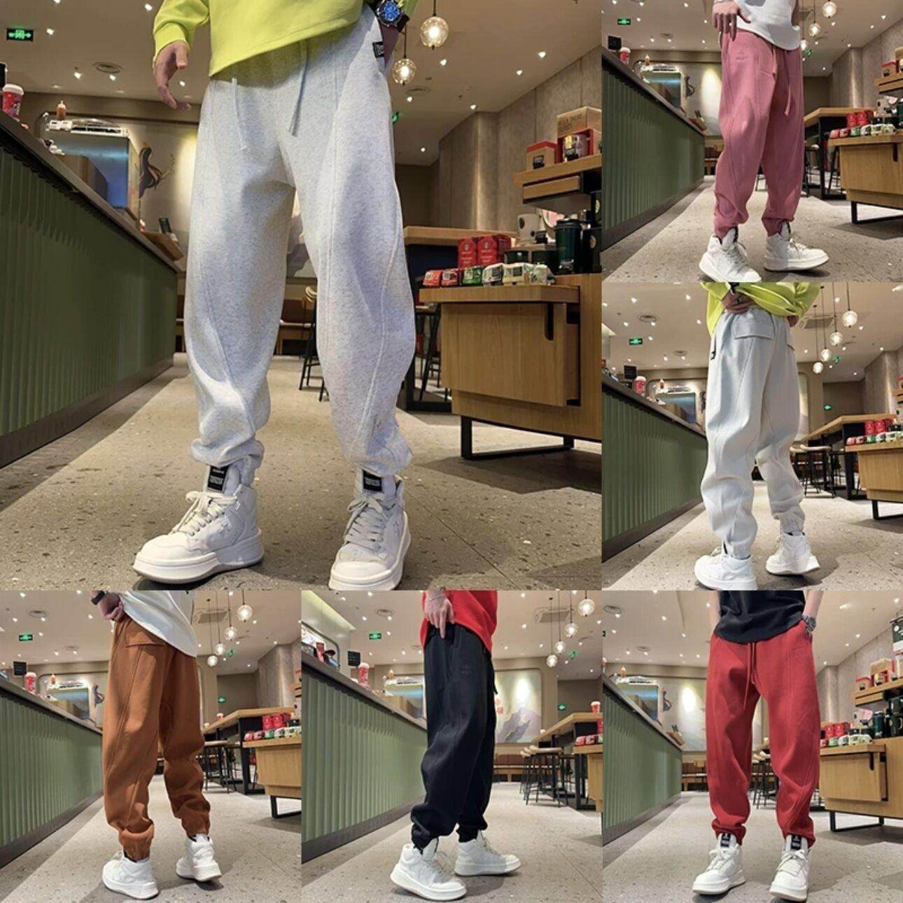 秋冬加绒加厚男士休闲卫裤潮流百搭刺绣哈伦裤防寒保暖束脚运动裤,男装,休闲裤,淘宝优惠券,粉丝福利购,淘宝优惠卷