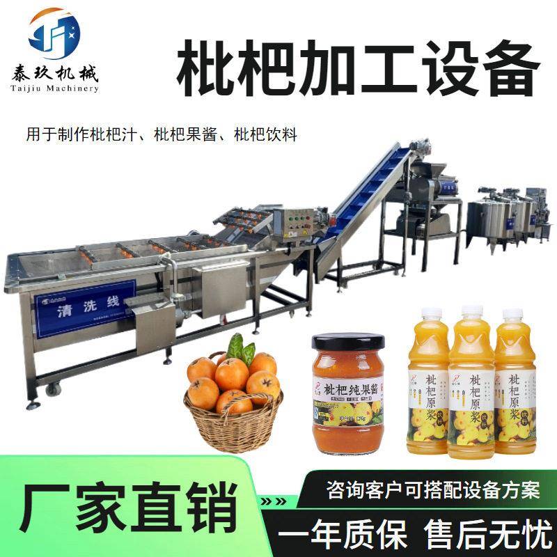 商用枇杷果酱打浆机枇杷饮料生产设备小型川贝枇杷膏滋加工生产线