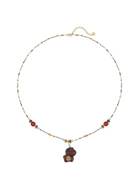 鱼头星星吊坠锁骨链女生马上有钱复古马年简约时尚木质小马正品潮