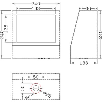 7寸触摸屏支架 触PLC控制箱电控箱工业人机界面安装盒控制盒