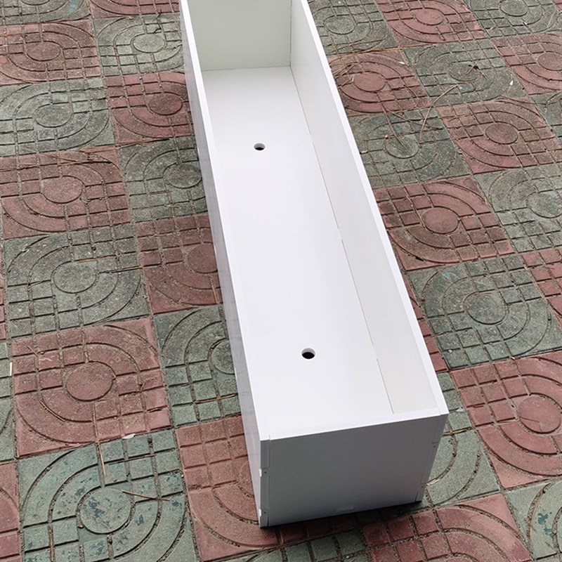 防腐防潮pvc花箱花槽花盆长方简约室户外白色灰色木塑花内胆其他