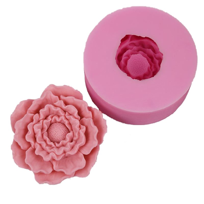 BJ008 大尺寸3D牡丹硅胶肥皂模具蛋糕装饰烘焙工具