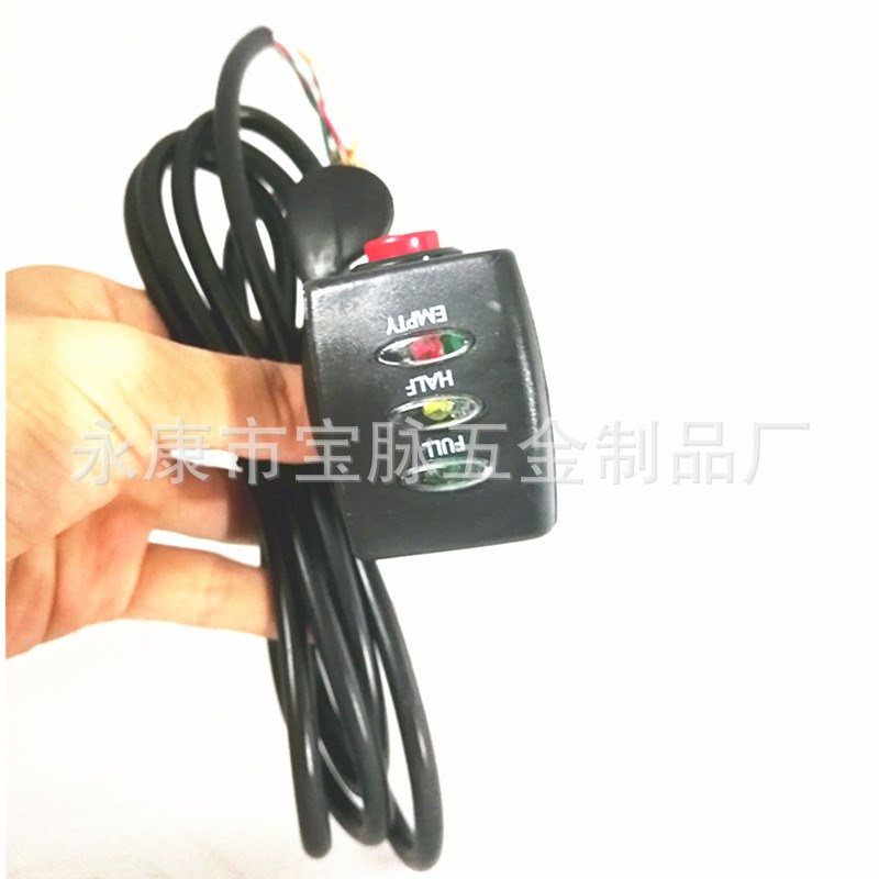 指拨转把 24V 36V 48V带电量显示带大灯按钮转把拇指调速电动油门