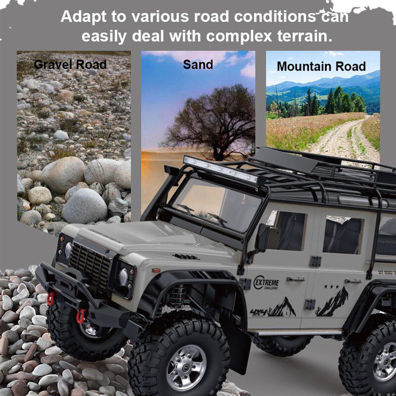 1:10仿真遥控模型车RC攀爬车卫士电动锁差速仿真硬壳P411