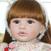 60厘米仿真小女孩娃娃 跨境 软胶宝宝 reborn toddler