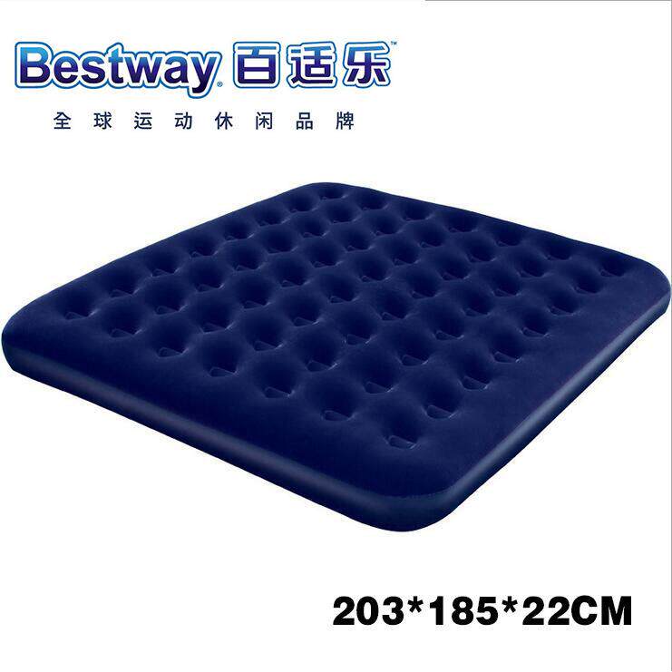 Bestway67004深蓝高级植绒充气床垫 双人特大1.8米宽蜂窝帐篷垫
