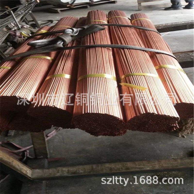 厂家无氧Tu1精密直条圆紫铜管红铜毛细管 制冷空调盘管切割去毛刺