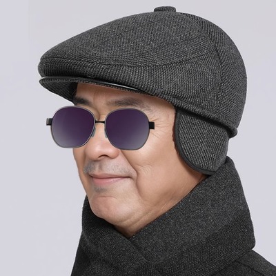 中老年人护耳前进帽帽子男士秋冬