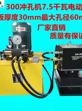 CH-200液压冲孔机铁板角钢槽钢冲孔电动双回路打孔机母线加工