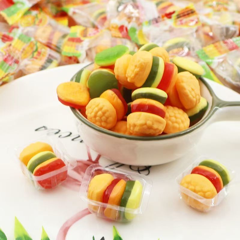 汉堡软糖QQ橡皮糖果汁小时候儿童怀旧小零食糖果散装独立包装