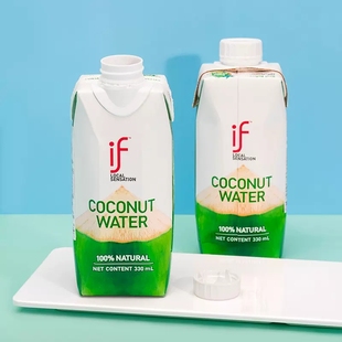 if椰子水330*24瓶利乐装纯椰青水健身孕妇果汁解腻电解质饮料