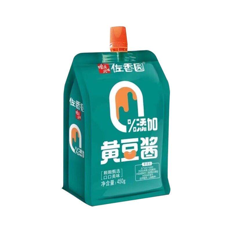 佐香园零添加剂黄豆酱450g熟酱家用东北大酱农家蘸菜酱豆瓣酱即食