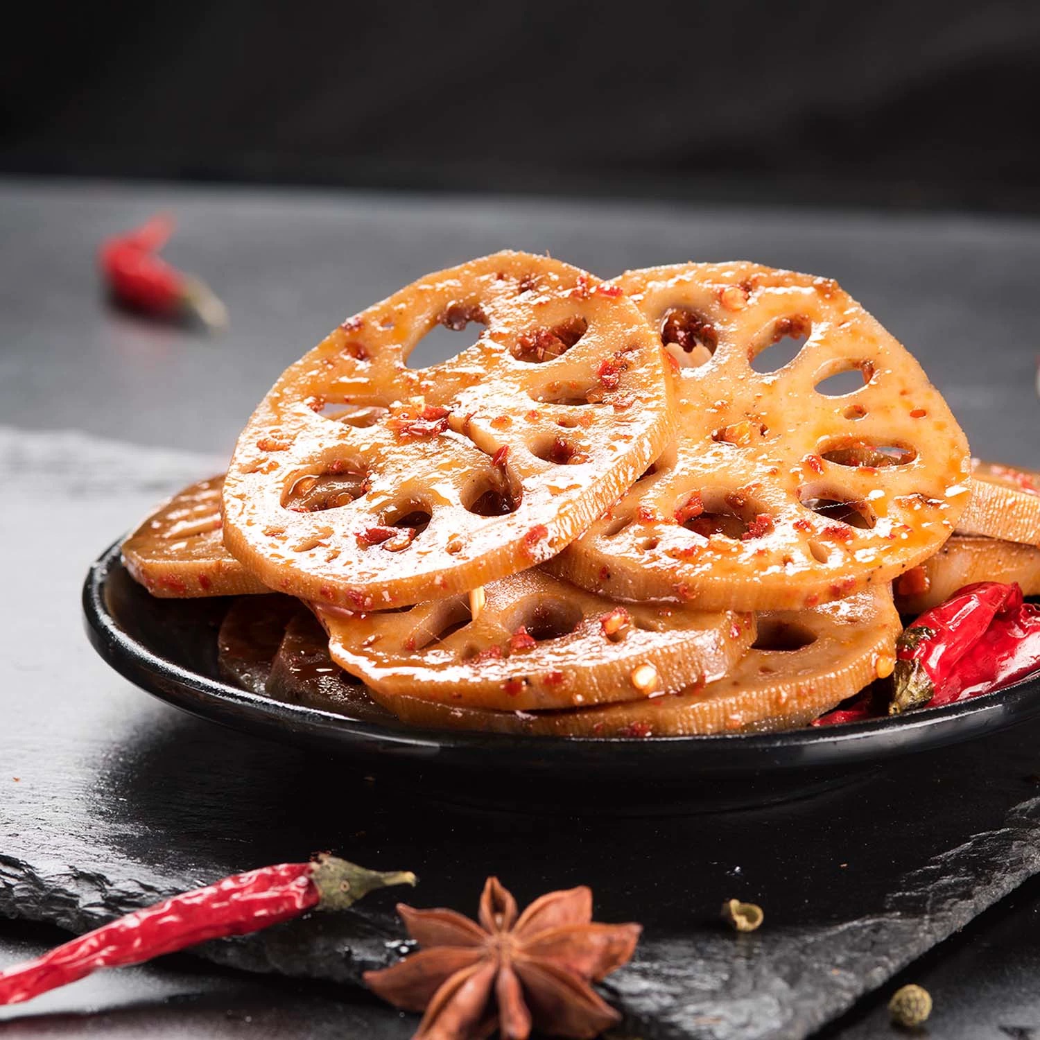【里奈零食】香辣藕片开胃下饭菜休闲小零食