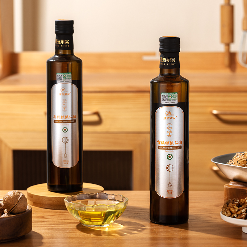新疆塔城有机核桃油500ml装压榨一级包邮