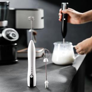 咖啡打泡器电动家用充电牛奶搅拌器奶盖打发奶泡机迷你手持打奶器