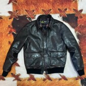 茶心马皮A2.男款 经典 复古阿美咔叽重水洗做旧空军夹克茶心A2