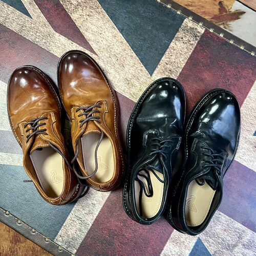 005V底低帮皮鞋.新品植鞣水染休闲做旧重水洗低帮系带V底马皮皮鞋