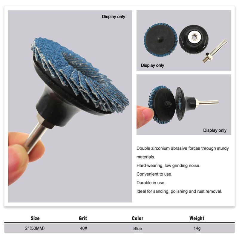 跨境货源 2寸11件套转矩百叶片抛光轮角磨机百叶轮金属打磨抛光片