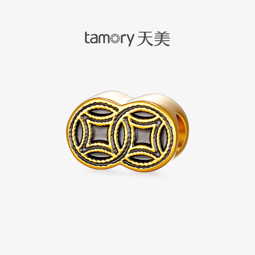 天美珠宝黄金铜钱转运珠