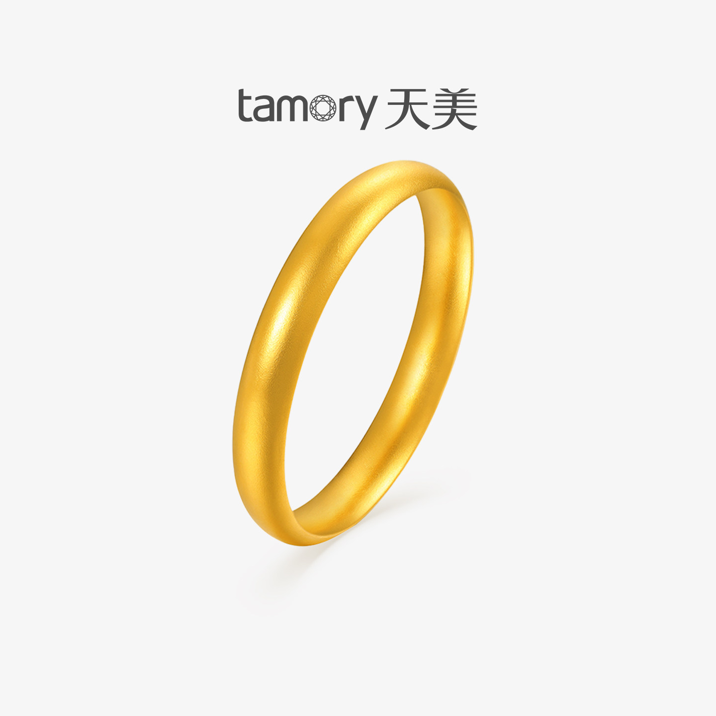 天美珠宝黄金手镯足金999古法宽面泥鳅背手镯素圈女款送长辈送礼