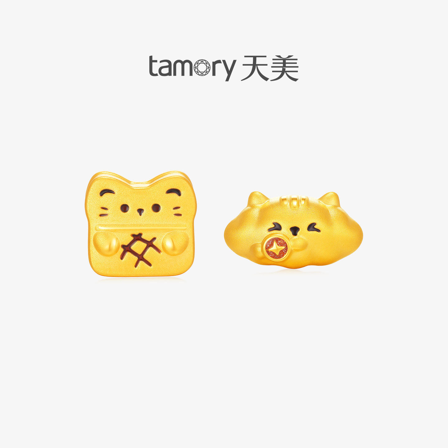 天美珠宝黄金吐司猫牛角猫转运珠