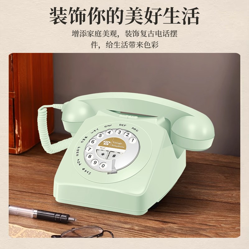 创意复古老式电话机模型服装店酒吧橱窗装饰品壁饰摆件摄影道具