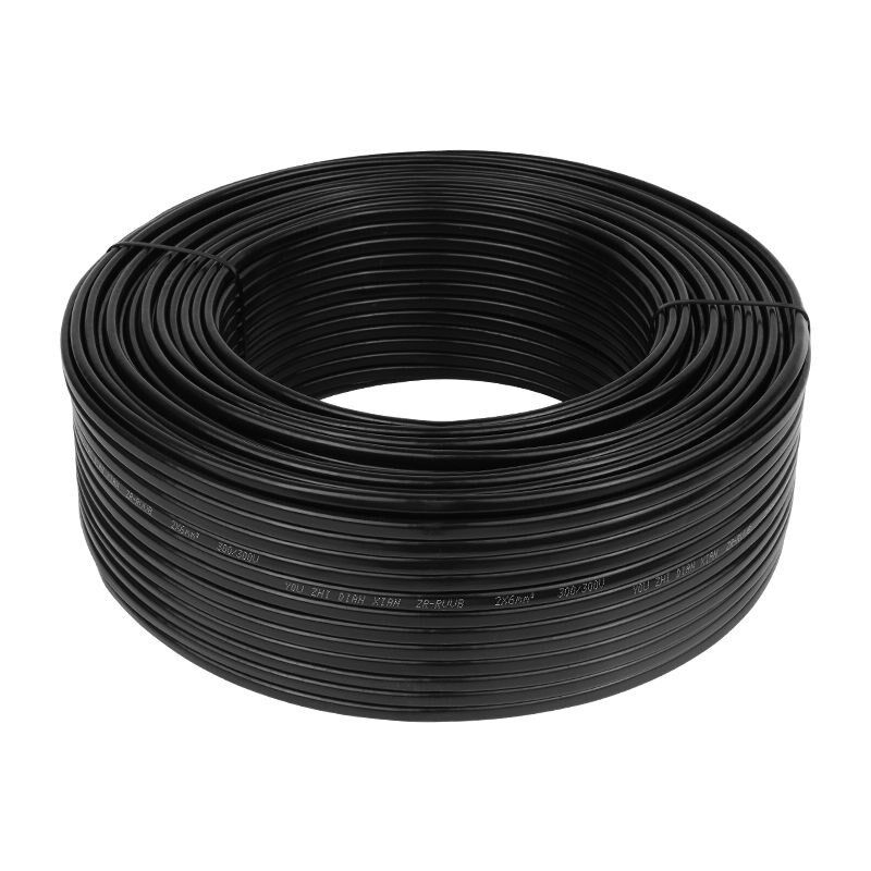 RVVB黑色护套线2芯扁平行线1 1.5 2.5平方电源线灯头0.75监控软线