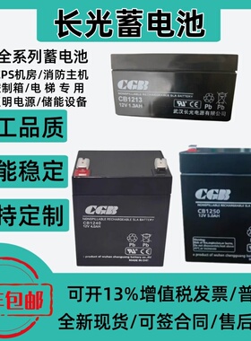 武汉长光蓄电池CB1250 CGB12V5AH电梯 消防应急电源CB1240 12V4AH