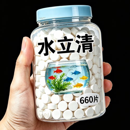 水立清鱼缸净水片鱼缸水净化片去绿水黄水浑水特清水质清澈一片清