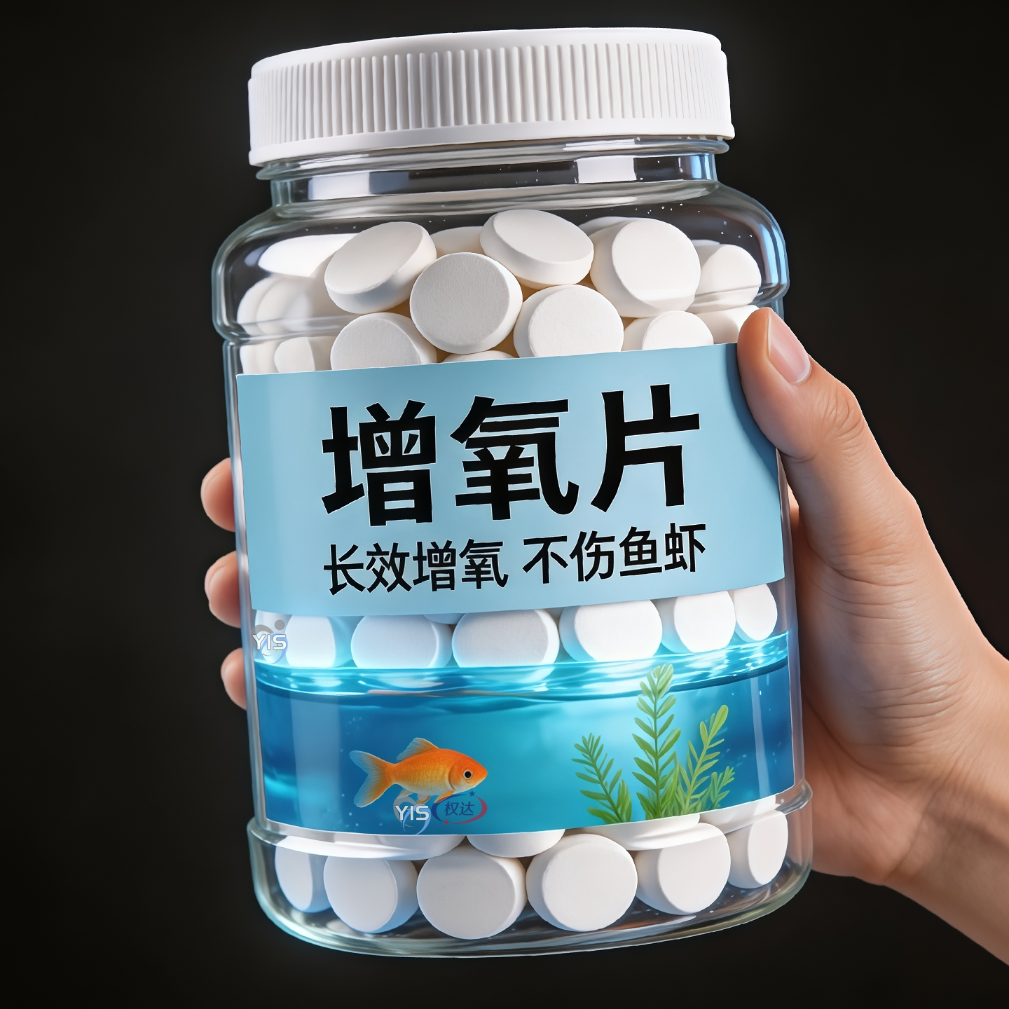 鱼缸无电制氧氧气片增氧颗粒养鱼鱼用无动力加充氧气泡石打氧神器