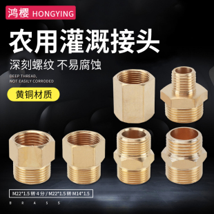 1.5mm粗牙内丝转4分外牙高压洗车增压水泵直接 清洗机转换接头m22