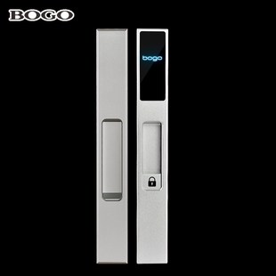 BOGO宝高双面推拉门锁带灯光阳台玻璃移门锁拨叉一字锁MA锁条锁