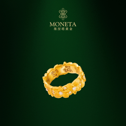 MONETA常春藤足金钻石戒指