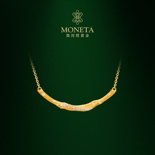 MONETA（黄金）墨涅塔足金钻石项链黄金套链