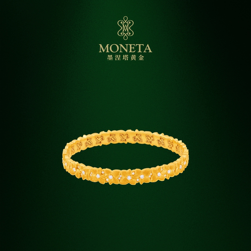 MONETA足金钻石常春藤手镯