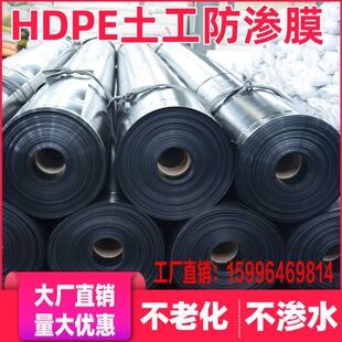 鱼塘防渗膜鱼池护坡防水布养殖专用土工膜黑色塑料布复合加厚地膜