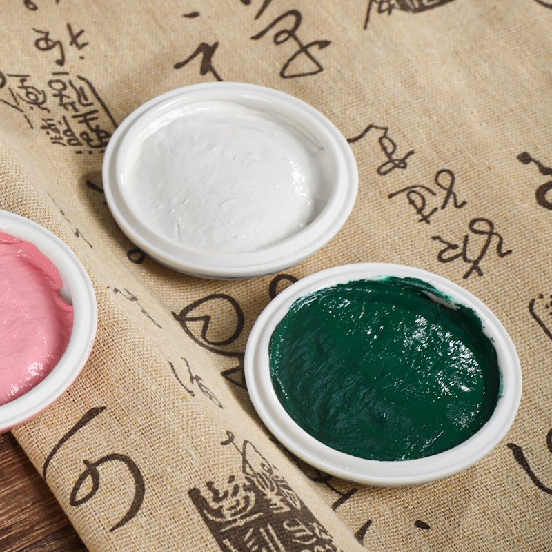 西泠印泥彩色专业书画篆刻印章专用白色蓝色粉色绿色黑色银色盖章