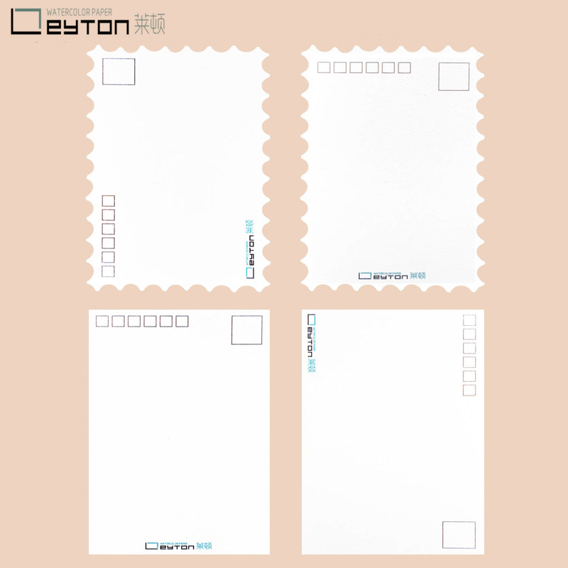莱顿明信片水彩纸g全棉浆中粗纹饼干明信片美术生专用写生画画手