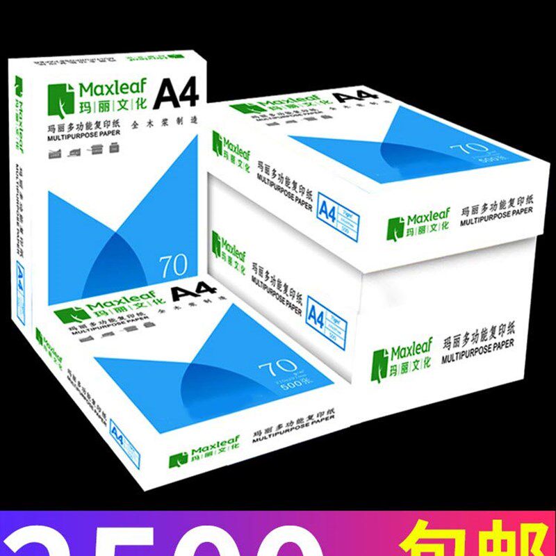 玛丽纸打印复印纸白纸整箱包装纸张打印用纸办公用纸草稿纸免邮纸