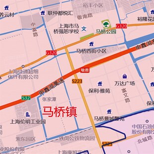 新款闵行区地图图办公室挂图高防水装饰画