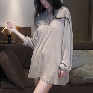 〈面膜T恤〉奥地利兰精天丝居家慵懒松弛感T恤睡衣家居服2025新款