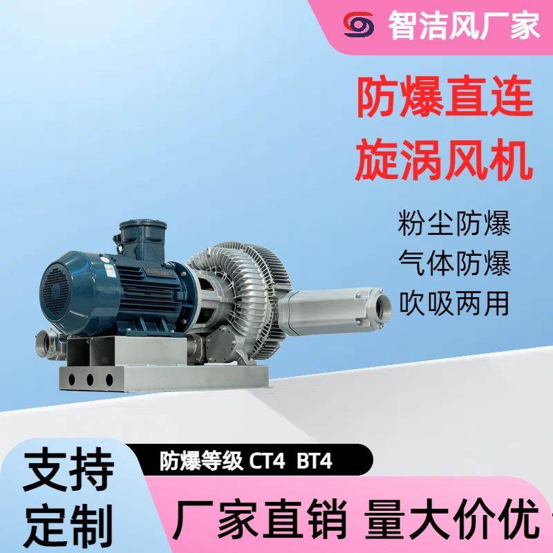 防爆联轴高压风机FBZ拖泵直连隔爆漩涡气泵FRB520高压鼓风机3KW