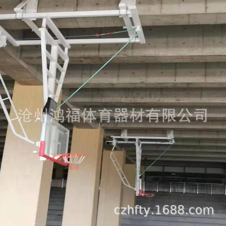 包邮包安装电动遥控悬空吊挂式升降折叠凹箱平箱篮球架多功能